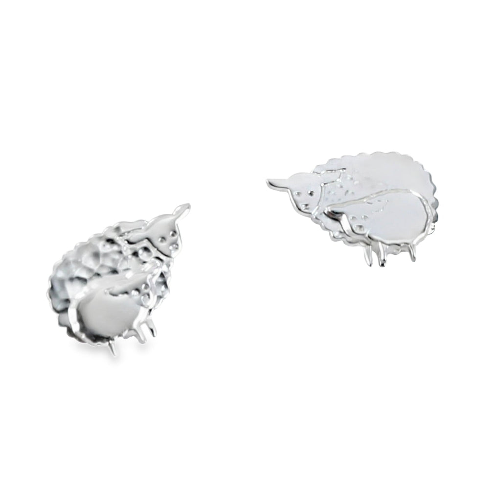Sterling Silver Sheep Stud Earrings - Reeves & Reeves