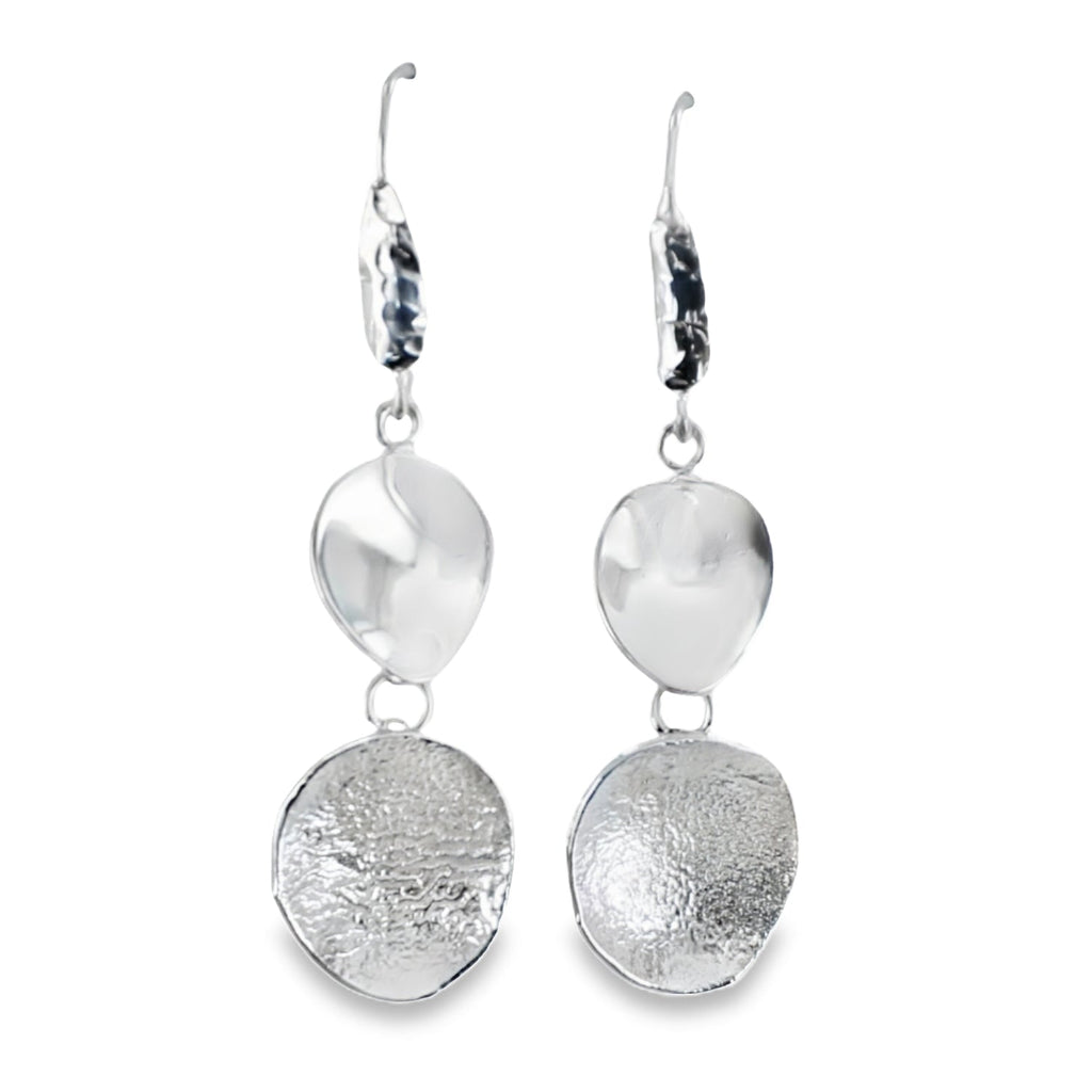 Sterling Silver Shingle Drop Earrings - Reeves & Reeves