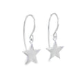 Sterling Silver Shinning Star Drop Earrings - Reeves & Reeves