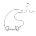 Sterling Silver Sparkling Snaffle Slider Bracelet - Reeves & Reeves