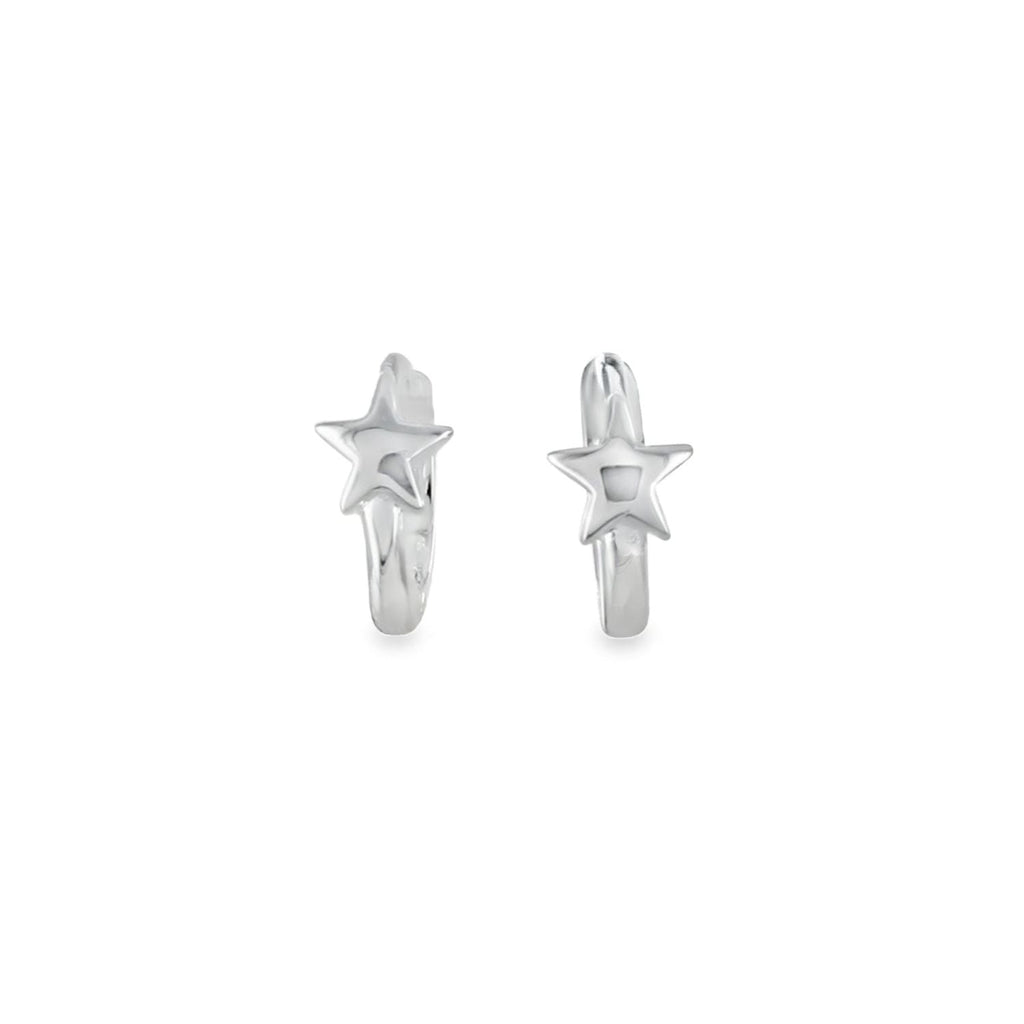 Sterling Silver Star Sleeper Earrings - Reeves & Reeves