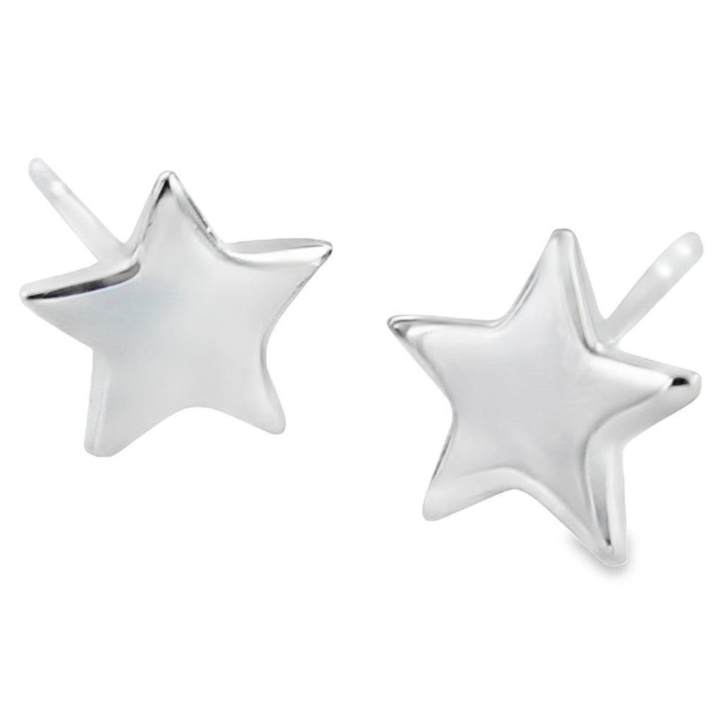 Sterling Silver Star Stud Earrings - Reeves & Reeves