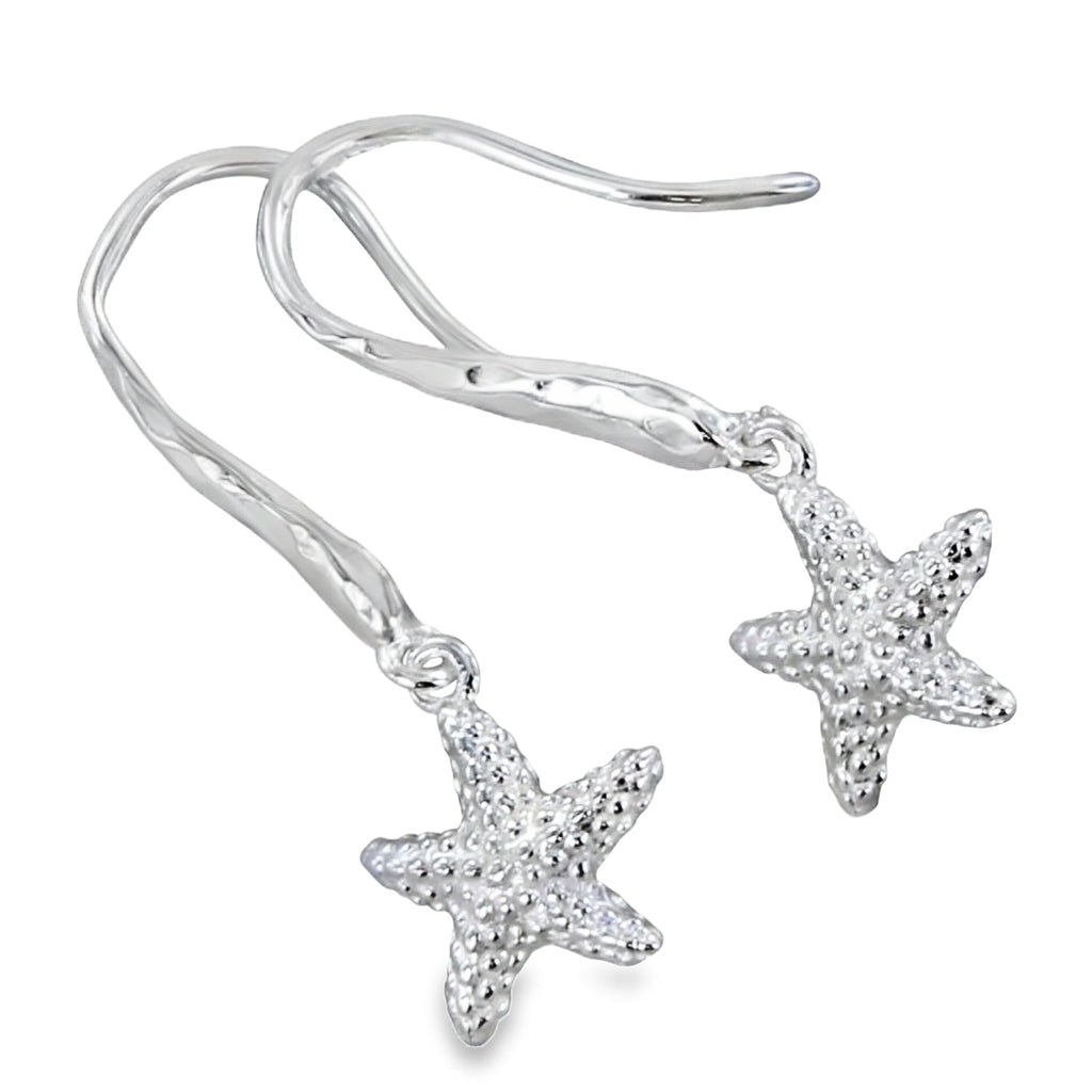 Sterling Silver Starfish Hook Earrings - Reeves & Reeves