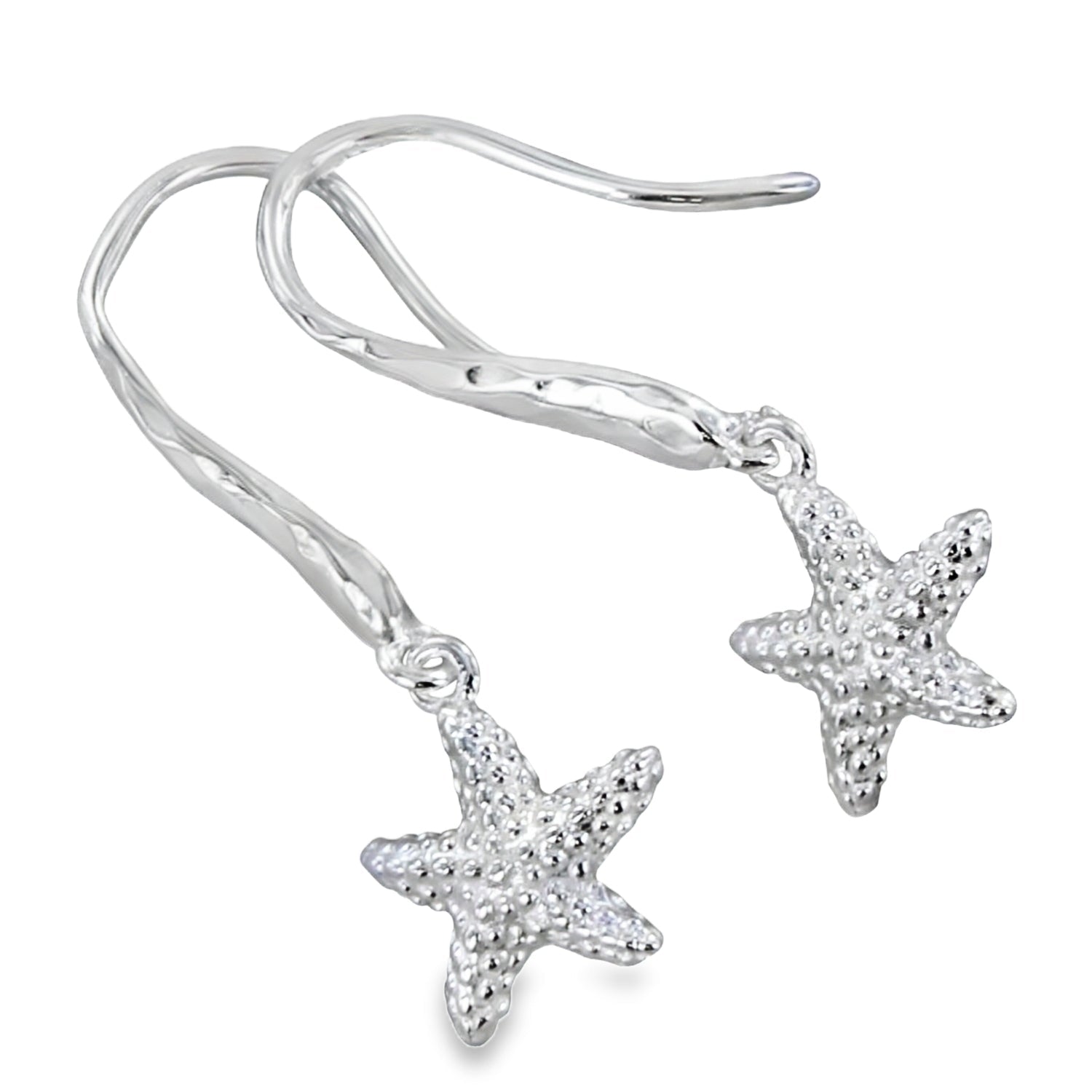 Sterling Silver Starfish Hook Earrings - Reeves & Reeves