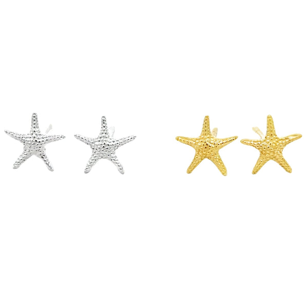 Sterling Silver Starfish Stud Earring - Reeves & Reeves