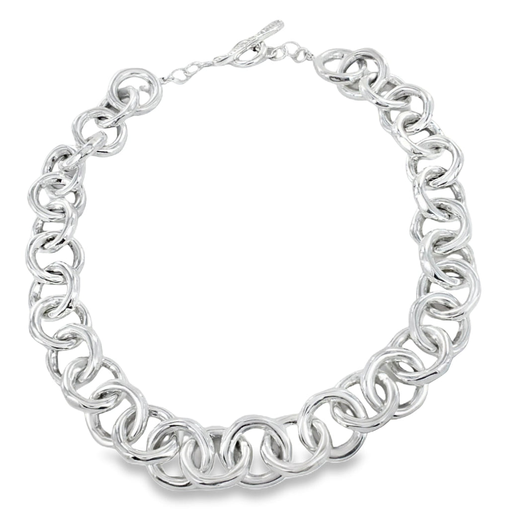 Sterling Silver Statement Orbit Necklace - Reeves & Reeves