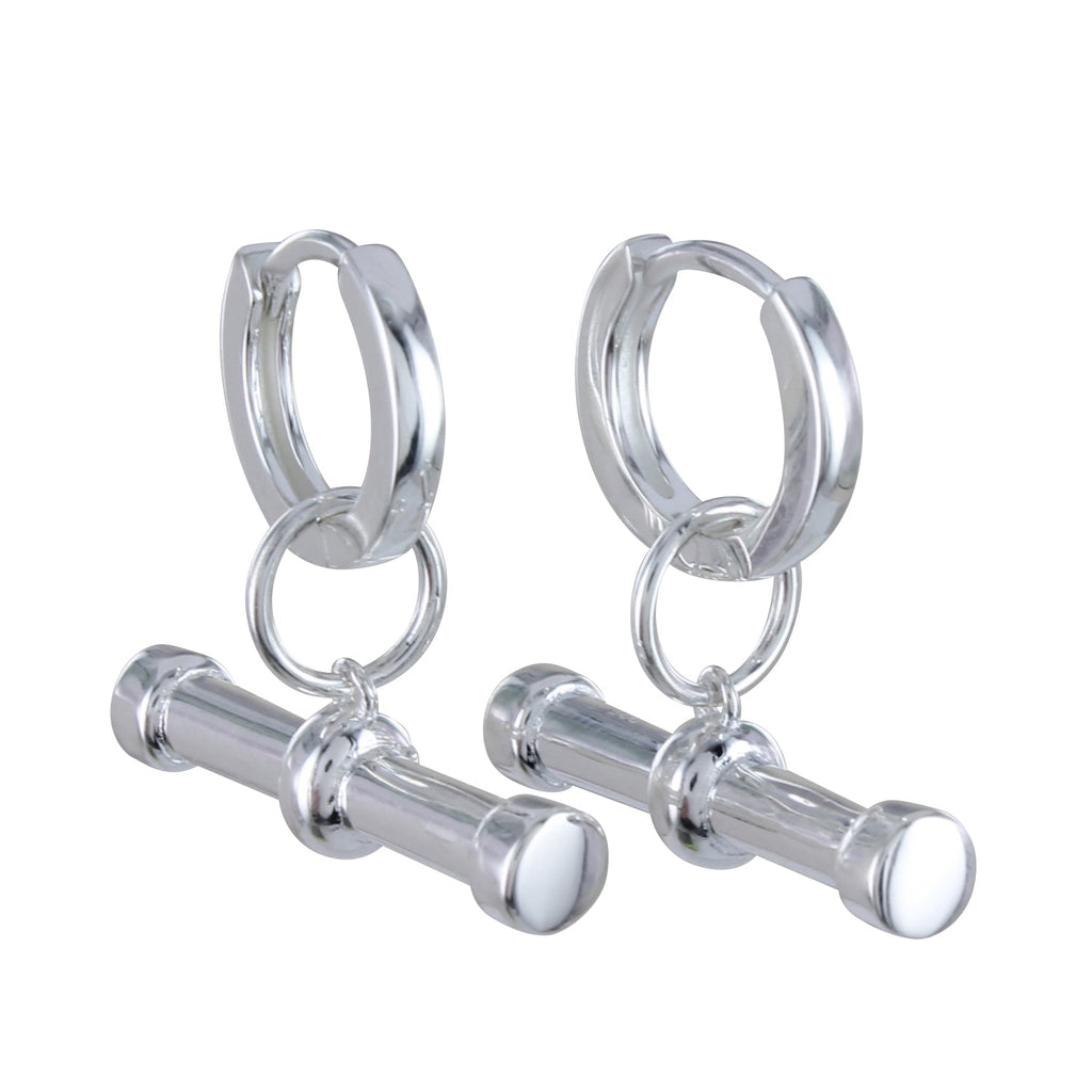 Sterling Silver T - Bar Earrings - Reeves & Reeves