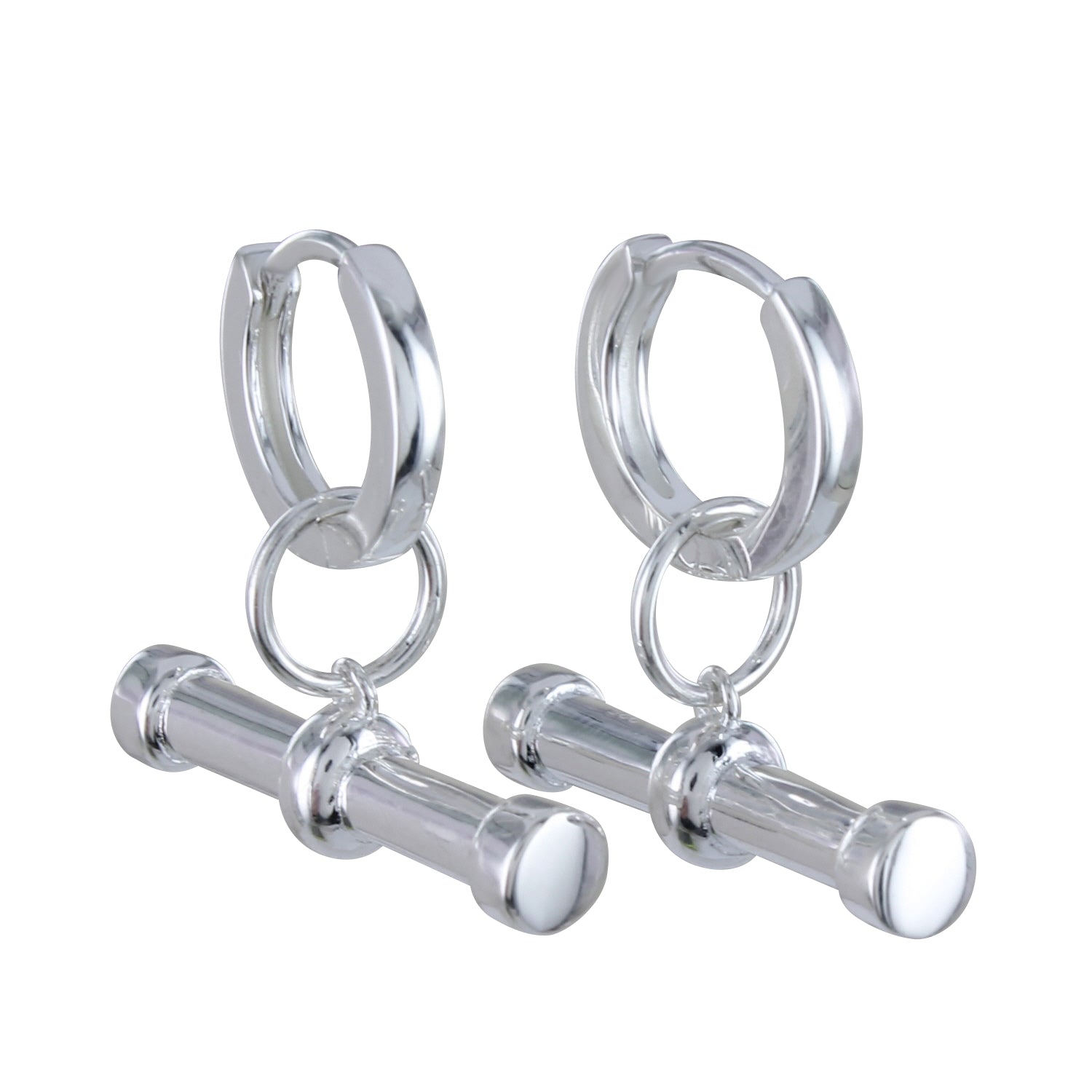 Sterling Silver T - Bar Earrings - Reeves & Reeves