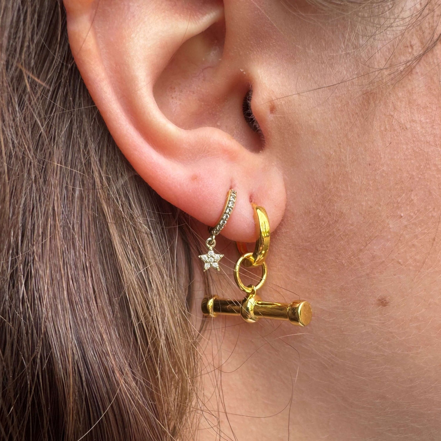 Sterling Silver T - Bar Earrings - Reeves & Reeves