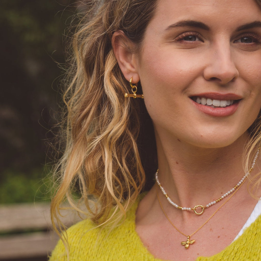Sterling Silver T - Bar Earrings - Reeves & Reeves