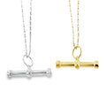 Sterling Silver T Bar Necklace - Reeves & Reeves
