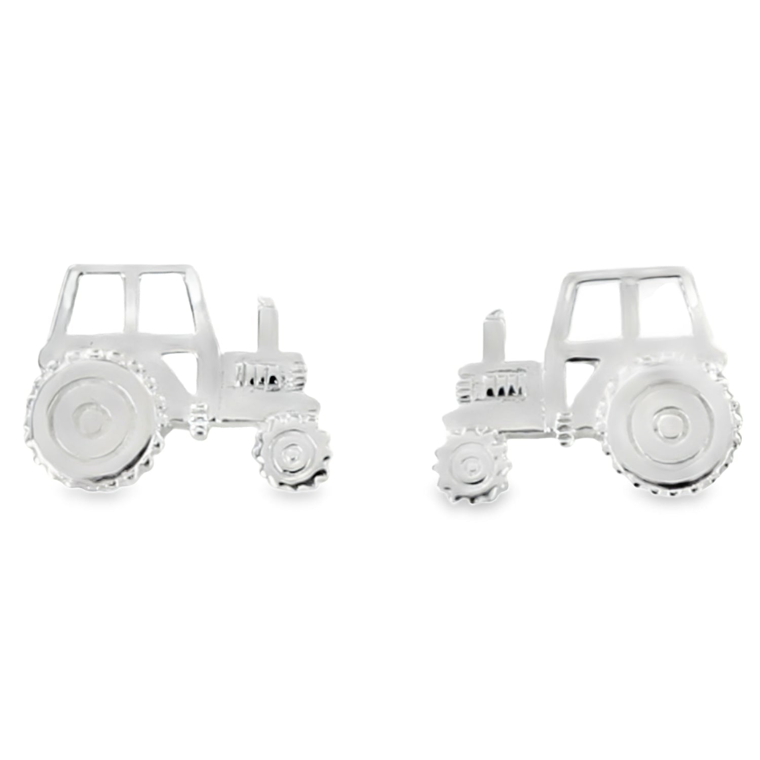 Sterling Silver Tractor Stud Earrings - Reeves & Reeves