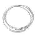Sterling Silver Triple Hammered Bangle - Reeves & Reeves