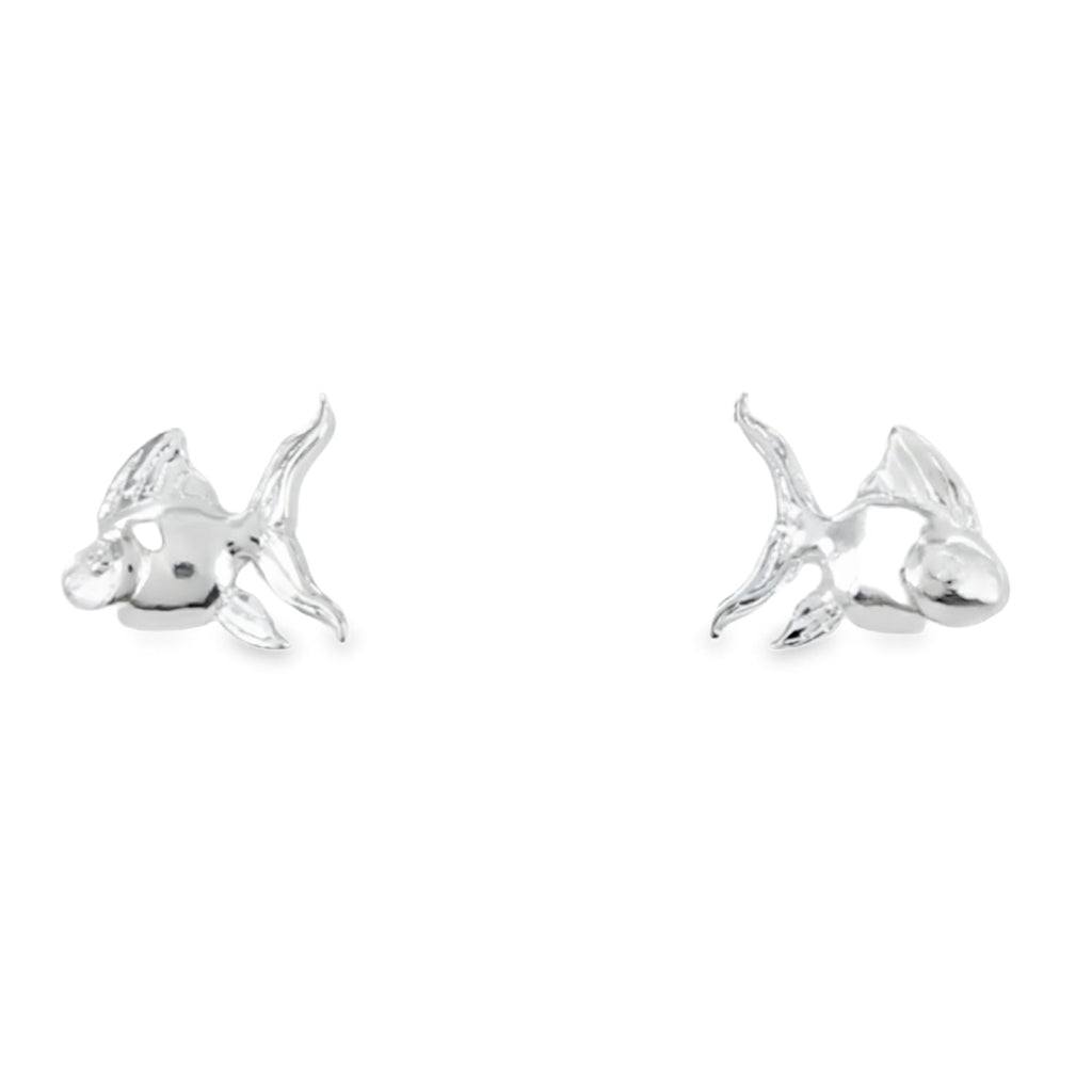 Sterling Silver Tropical Fish Stud Earrings - Reeves & Reeves
