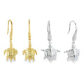 Sterling Silver Turtle Earrings - Reeves & Reeves