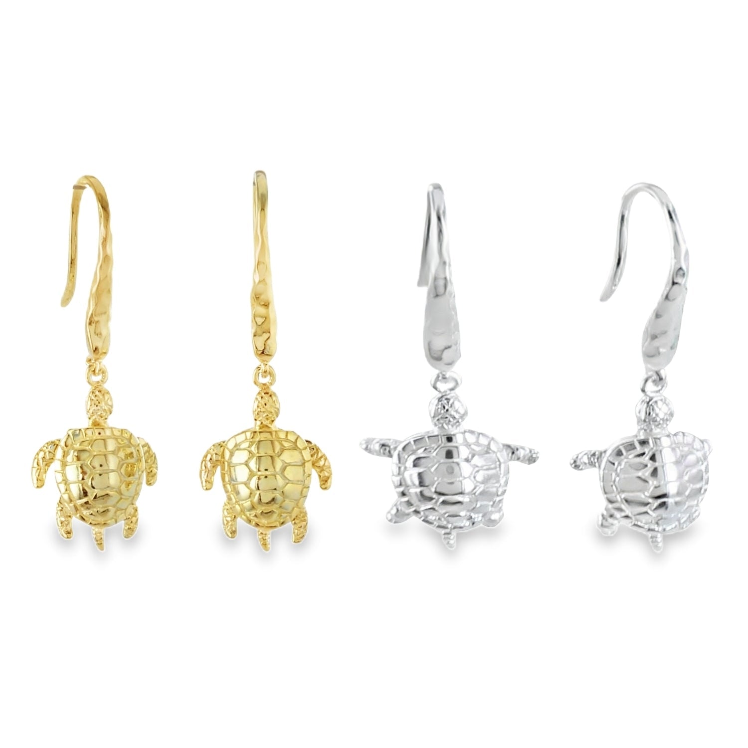 Sterling Silver Turtle Earrings - Reeves & Reeves