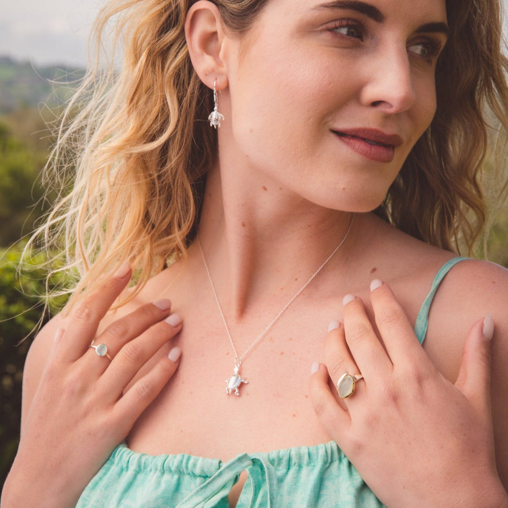 Sterling Silver Turtle Necklace - Reeves & Reeves