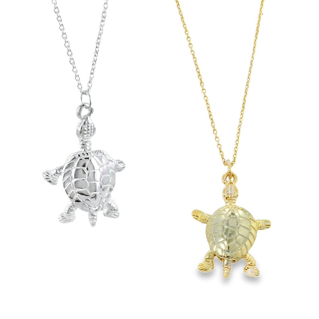 Sterling Silver Turtle Necklace - Reeves & Reeves