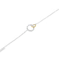 Sterling Silver Twin Ring Rope Bracelet - Reeves & Reeves