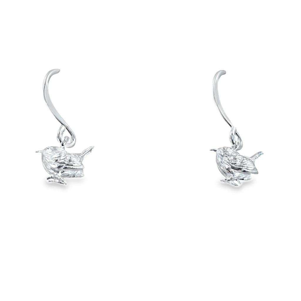 Sterling Silver Wren Drop Earrings - Reeves & Reeves