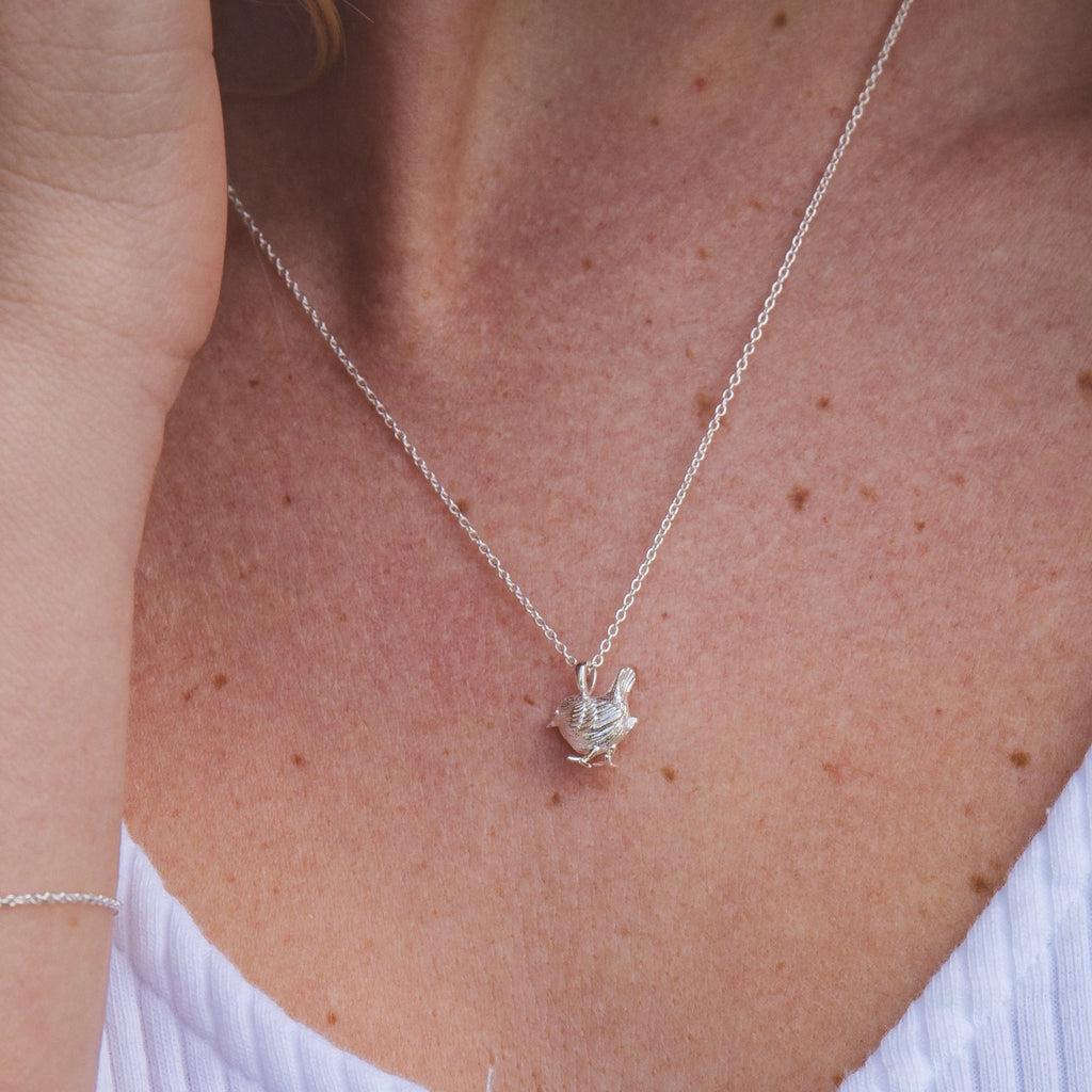 Sterling Silver Wren Necklace - Reeves & Reeves