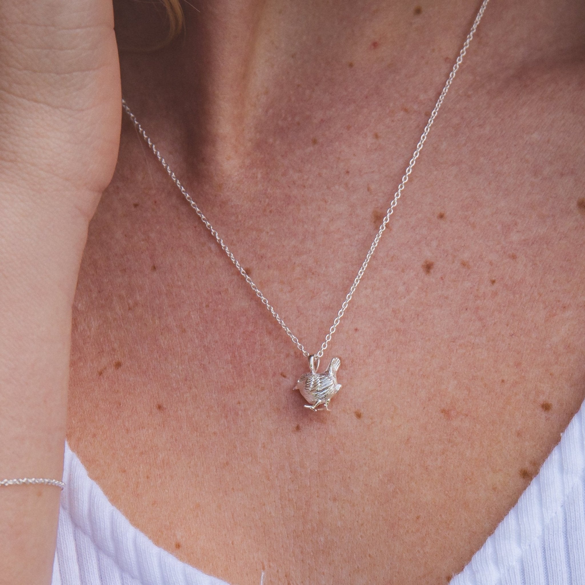 Sterling Silver Wren Necklace - Reeves & Reeves