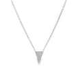 Stunning 14K Solid Gold and Diamond Triangle Design Necklace - Reeves & Reeves