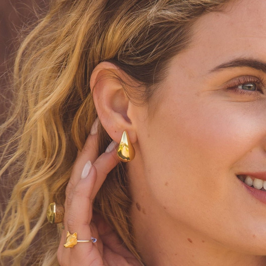 Supersize Teardrop Stud Earring - Reeves & Reeves