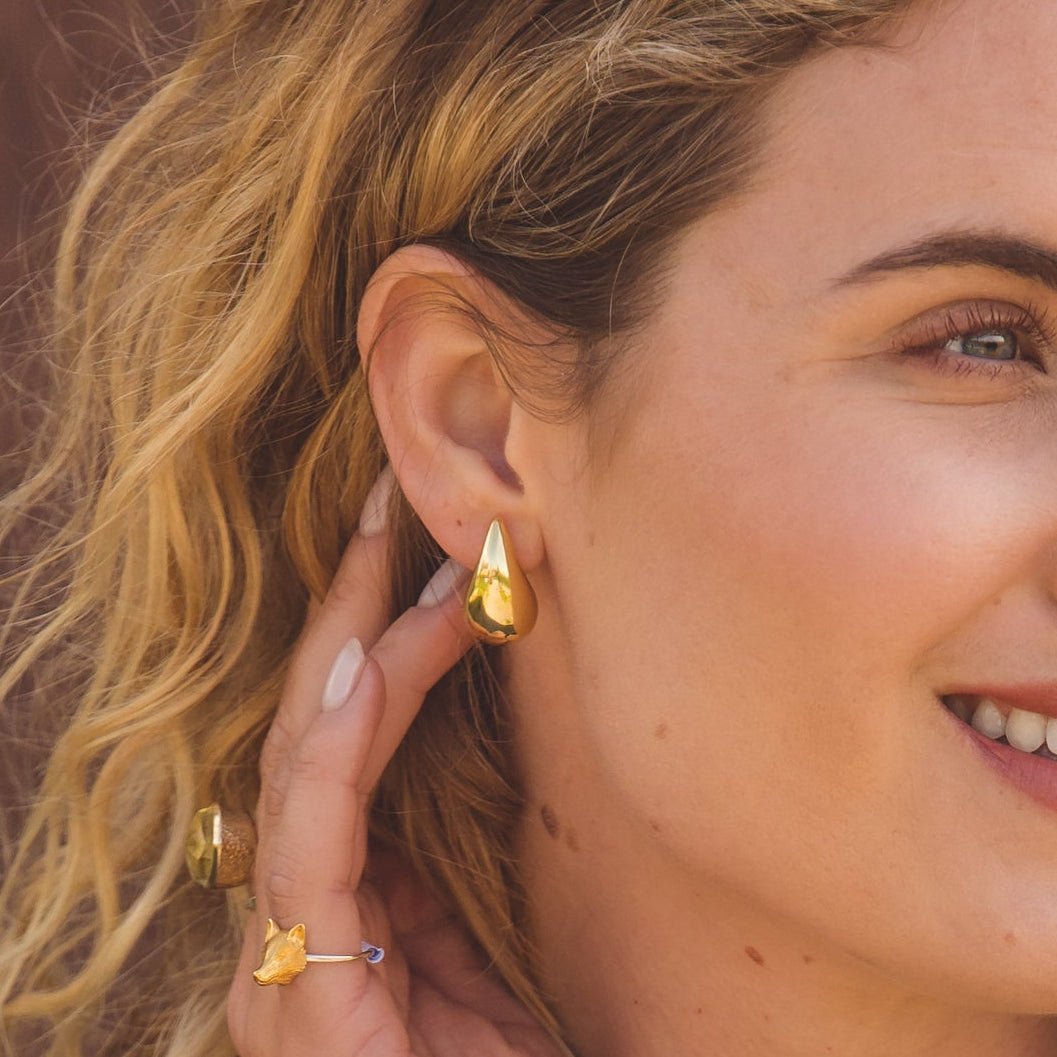 Supersize Teardrop Stud Earring - Reeves & Reeves