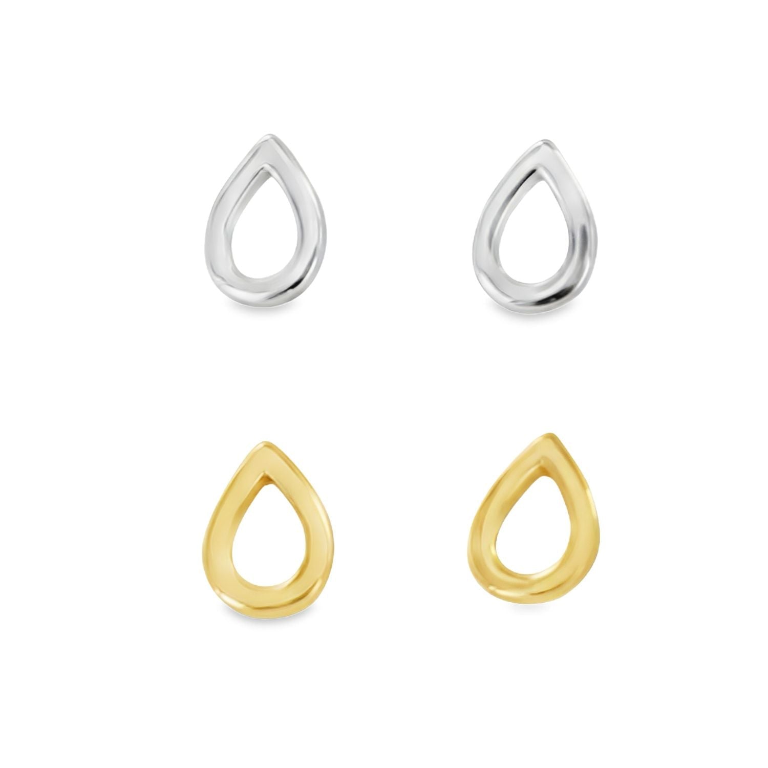 Tear Drop Sterling Silver Stud - Reeves & Reeves