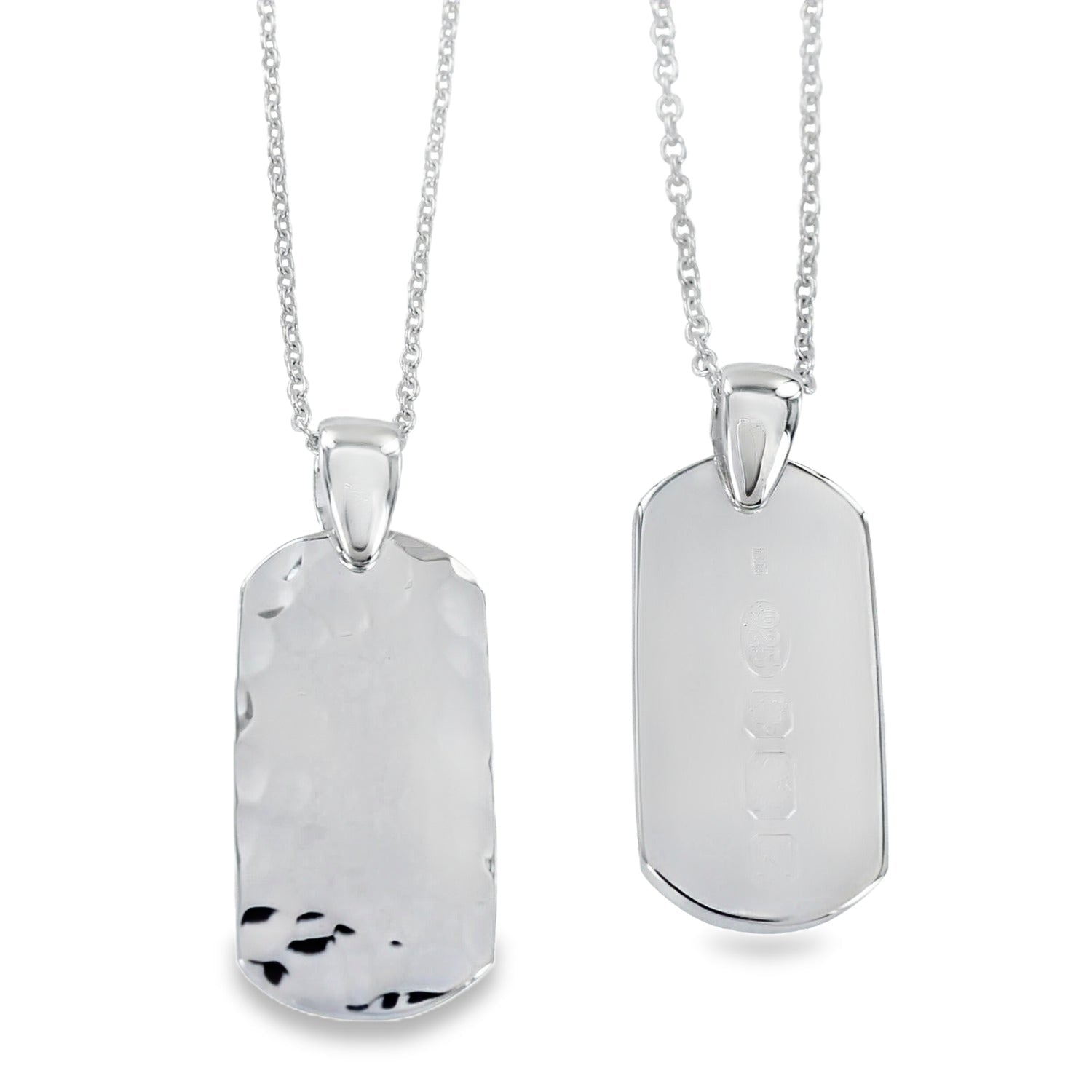 Textured Dog Tag Pendant - Reeves & Reeves