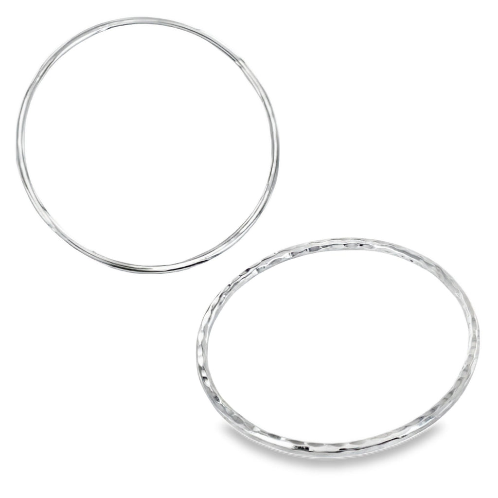 Textured Sterling Silver Alice Bangle - Reeves & Reeves