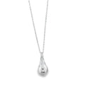 Textured Tear Drop Sterling Silver Necklace - Reeves & Reeves