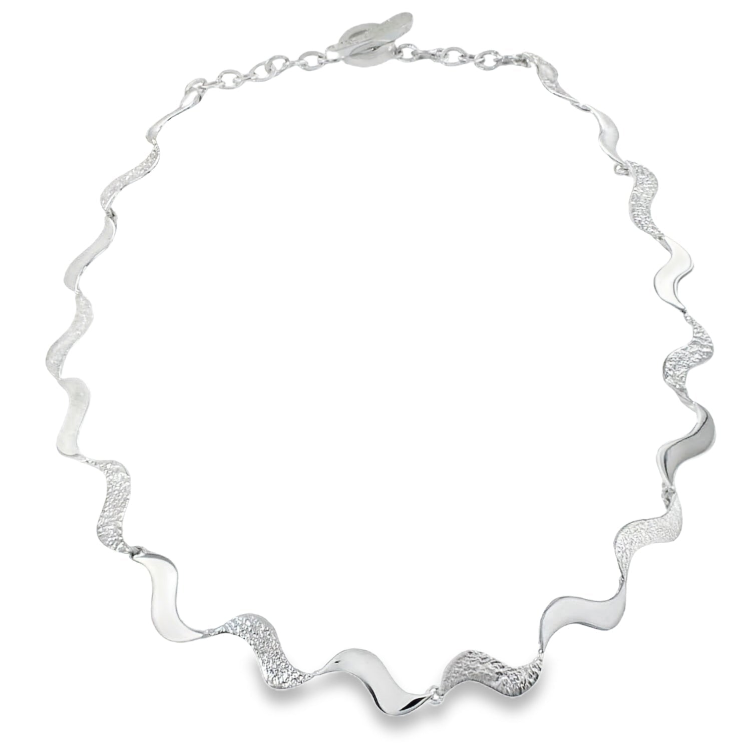 Textured Wave Necklace - Reeves & Reeves