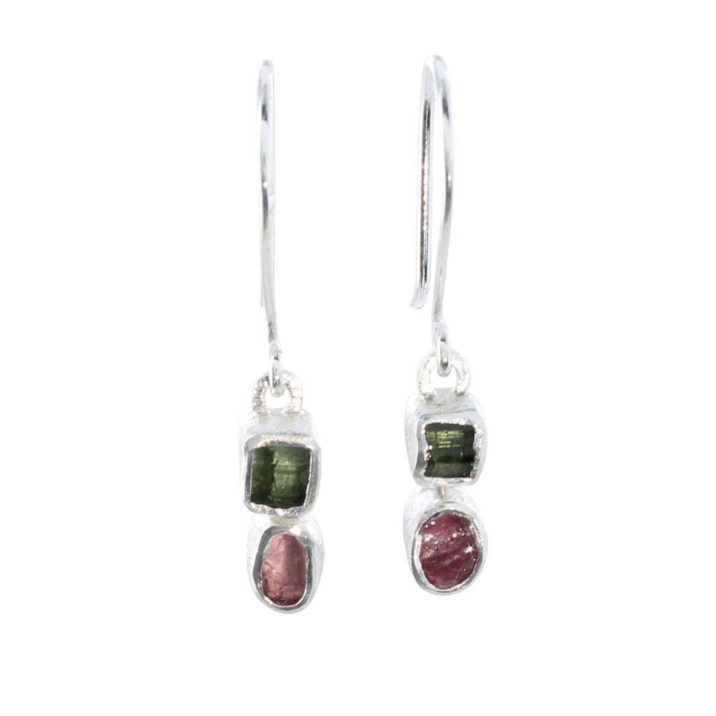 Tourmaline Two Stone Drop Earrings - Reeves & Reeves