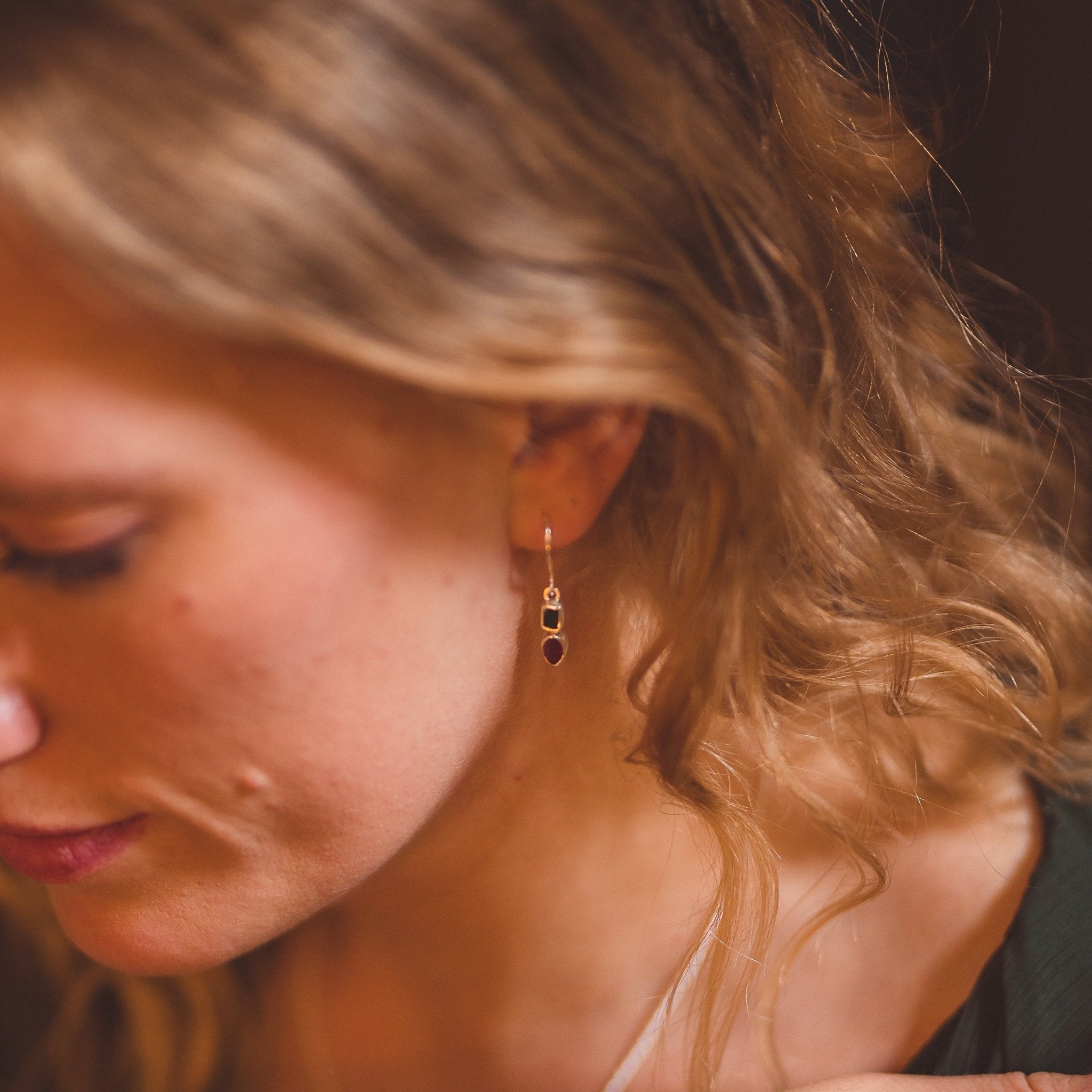 Tourmaline Two Stone Drop Earrings - Reeves & Reeves
