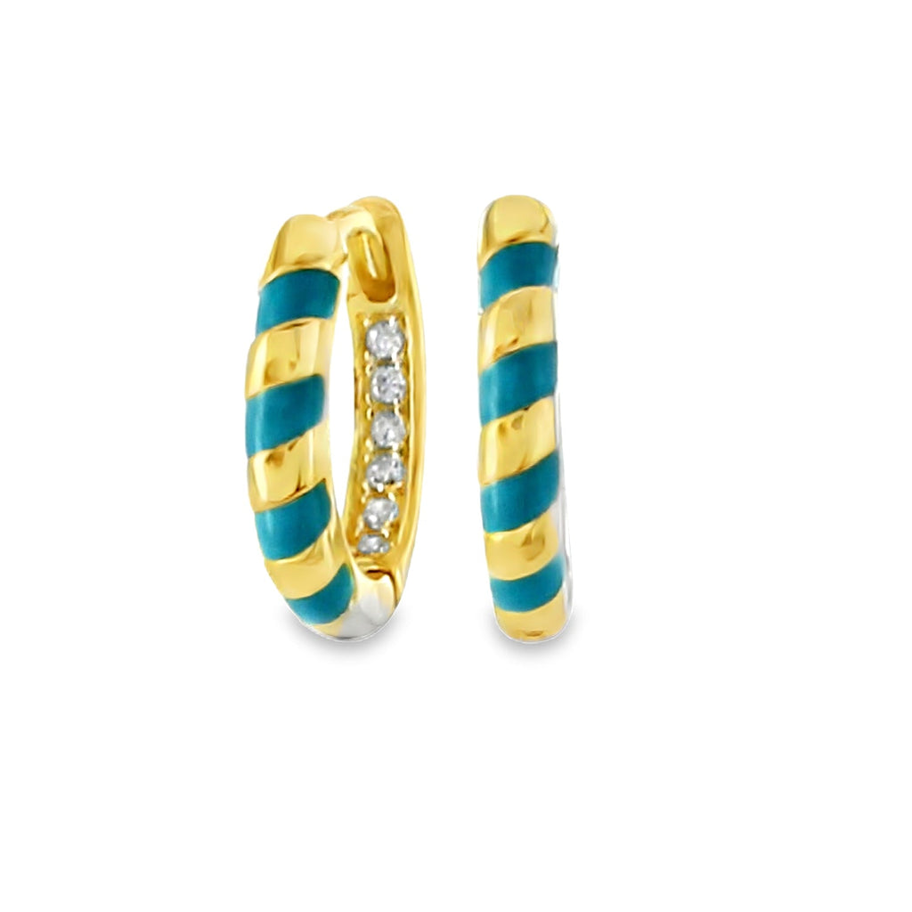 Turquoise and Gold Striped Huggies - Reeves & Reeves