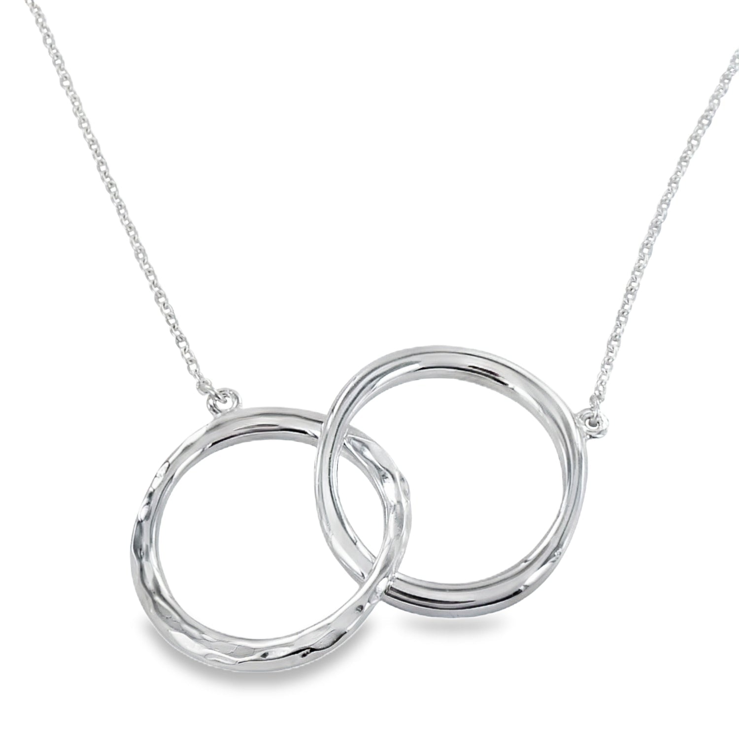 Twin Ring Sterling Silver Necklace - Reeves & Reeves