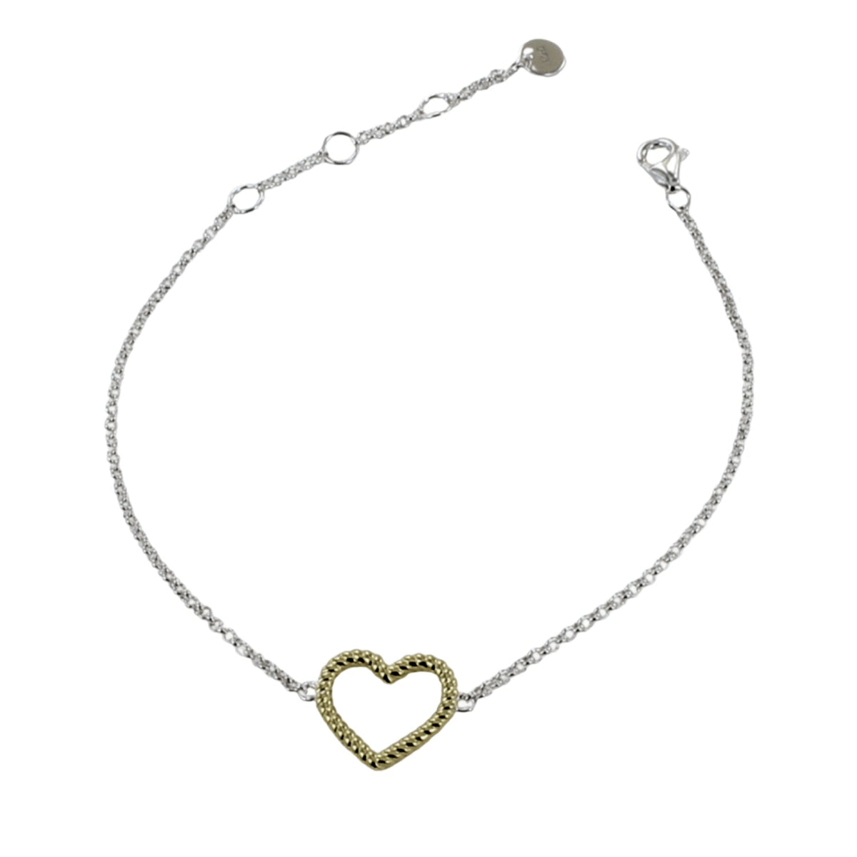 Twisted Heart Bracelet Gold - Reeves & Reeves