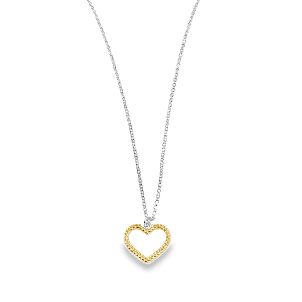 Twisted Heart Necklace Gold - Reeves & Reeves