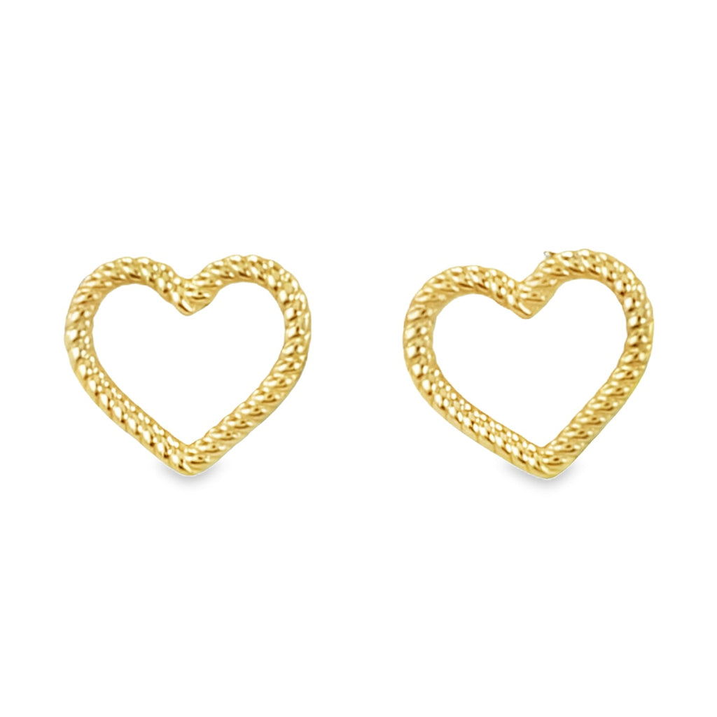 Twisted Heart Stud Earrings - Reeves & Reeves