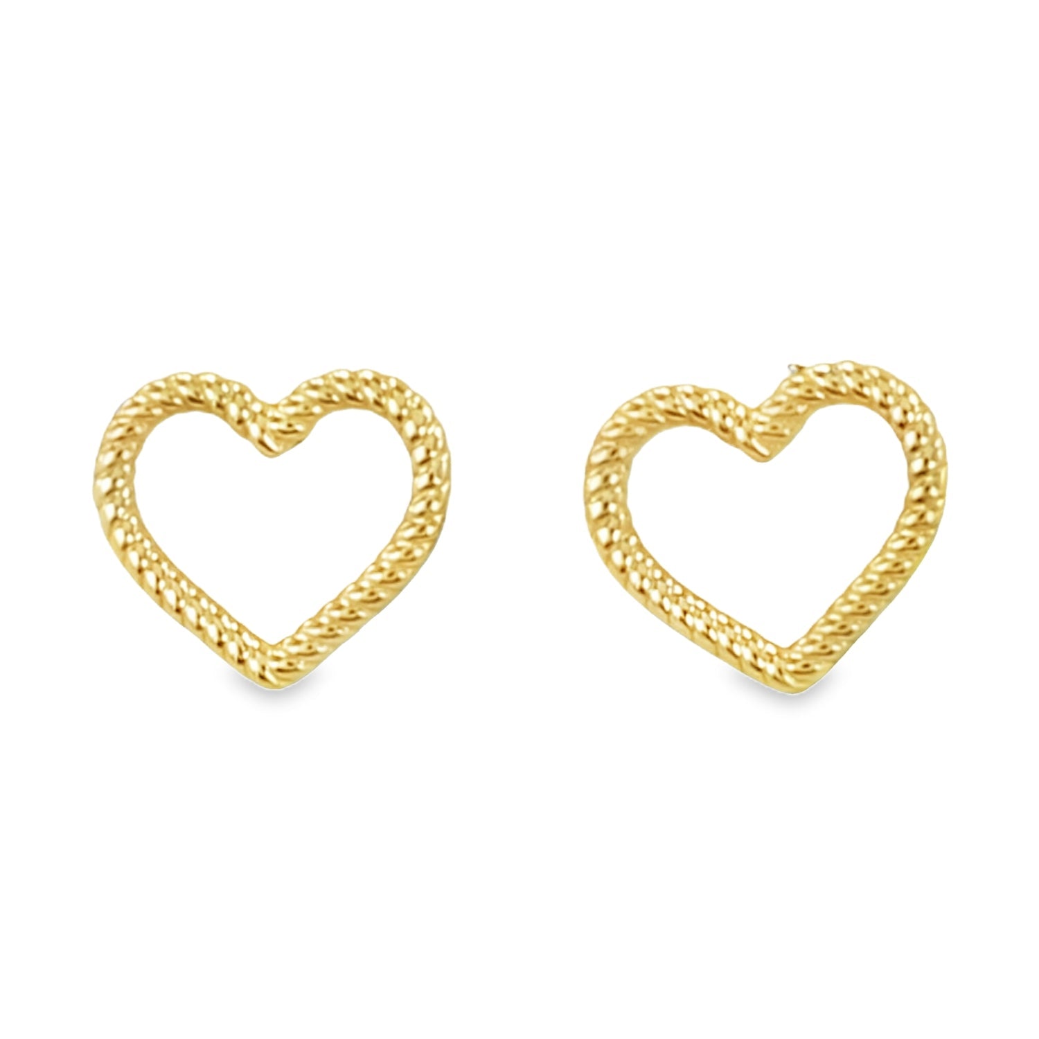 Twisted Heart Stud Earrings - Reeves & Reeves