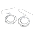 Two Ring Sterling Silver Hook Earrings - Reeves & Reeves