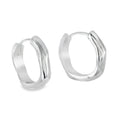 Wave Sterling Silver Hoop Earrings - Reeves & Reeves