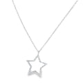 White Gold and Diamond Star Necklace - Reeves & Reeves