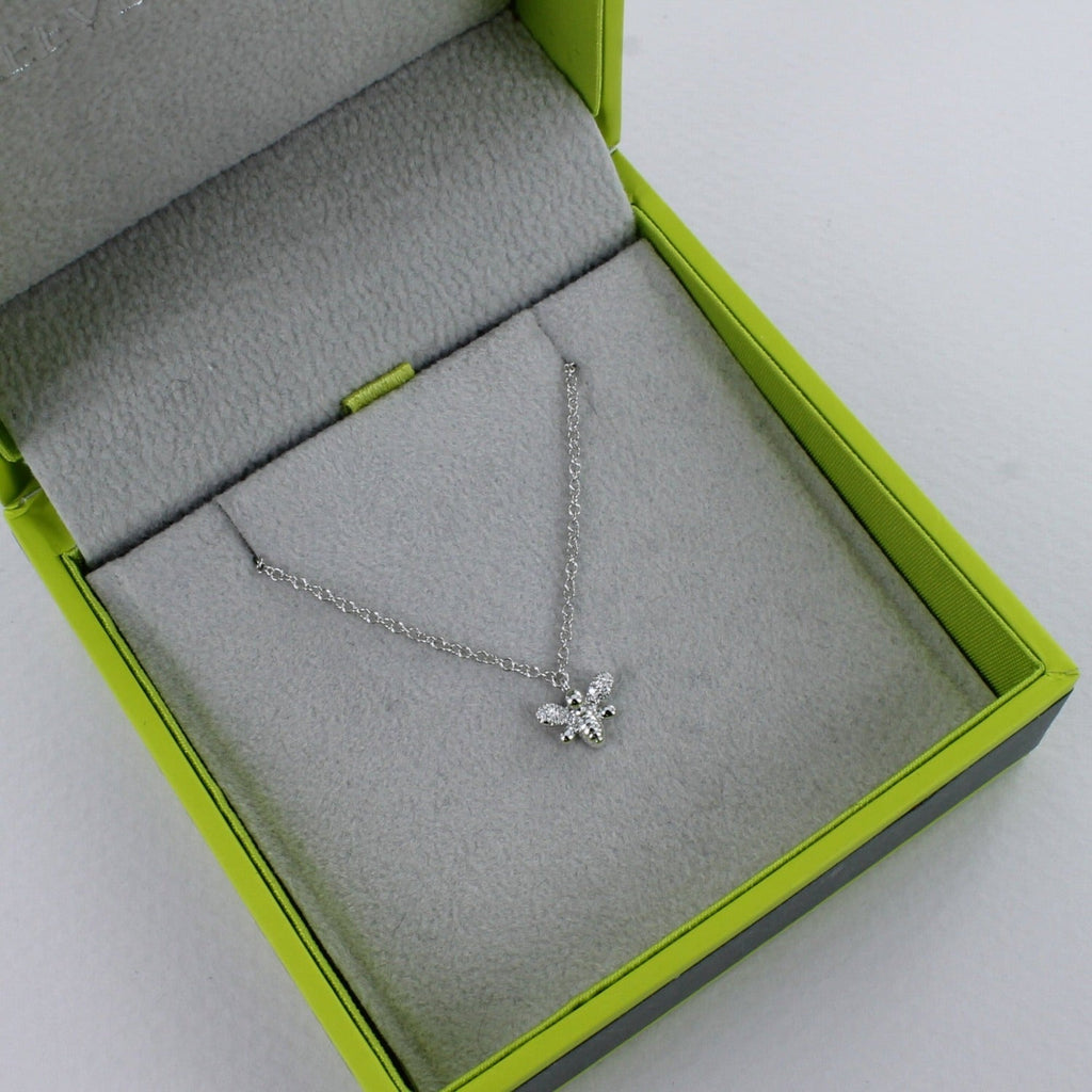 14K Solid Gold and Diamond Bee Necklace - Reeves & Reeves
