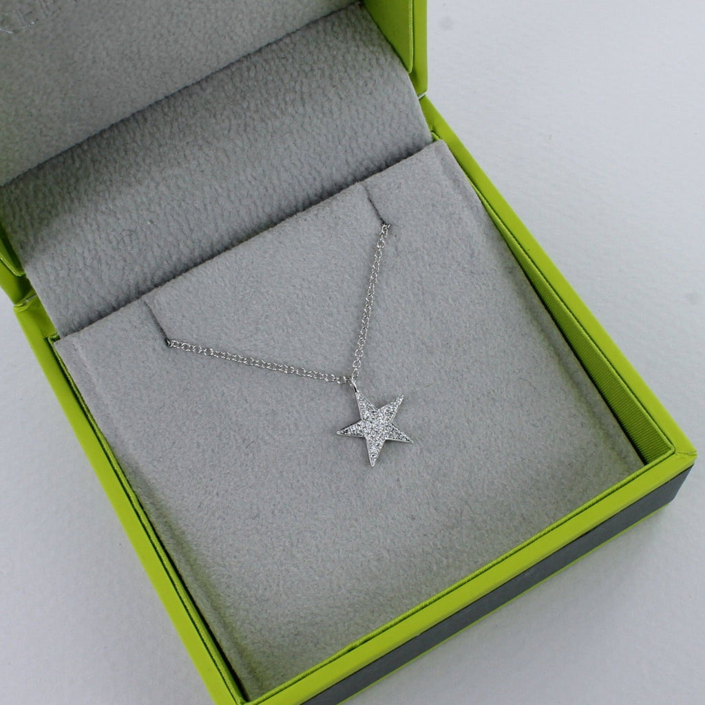 14K Solid Gold and Diamond Star Necklace - Reeves & Reeves
