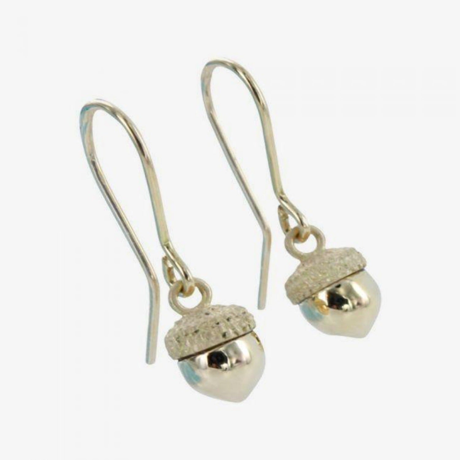 18k Gold Acorn Drop Earrings - Reeves & Reeves