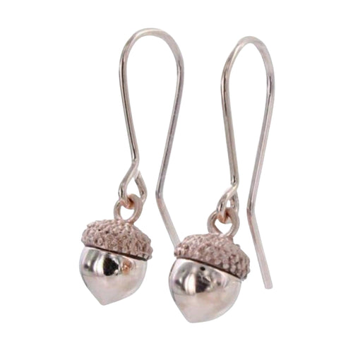 18k Rose Gold Acorn Earrings - Reeves & Reeves