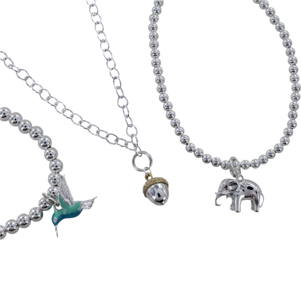 Acorn Sterling Silver Charm - Reeves & Reeves